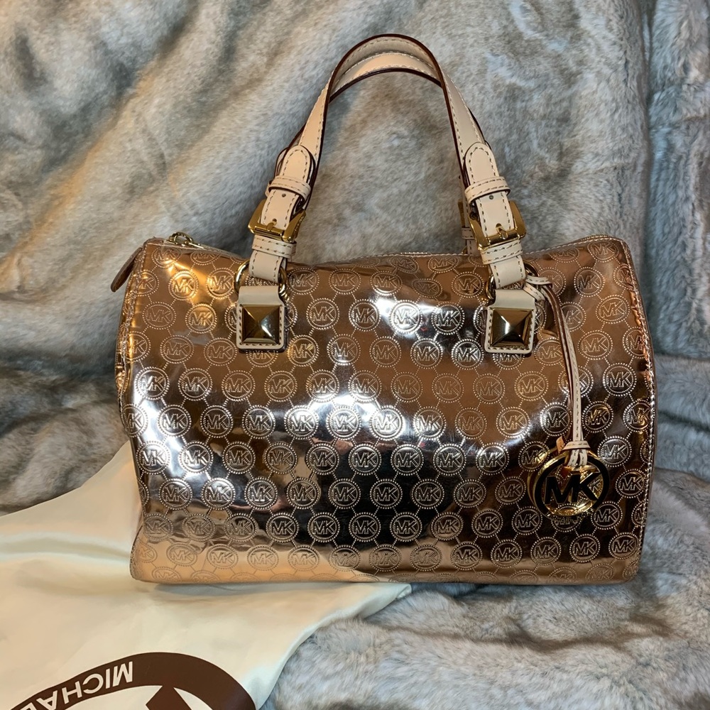 Michael Kors Rose gold mirrored bag